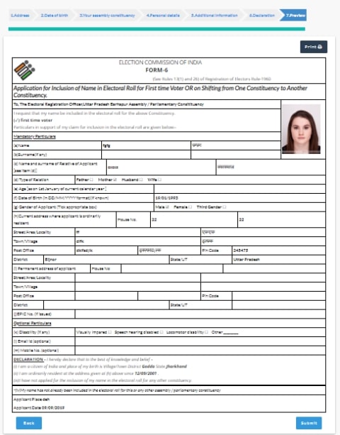 Voter ID Card Apply Online Application Form 