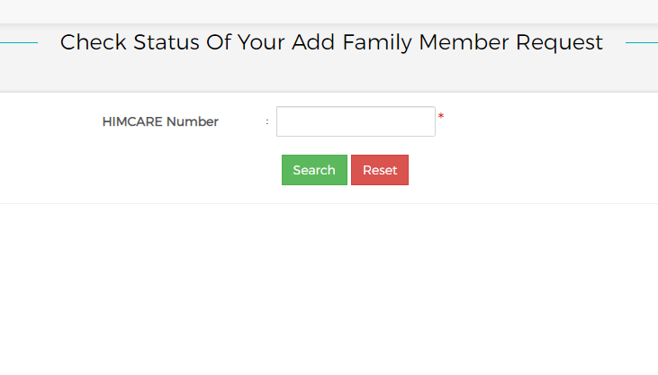 Add Family Member Status- हिमाचल प्रदेश हिम केयर 