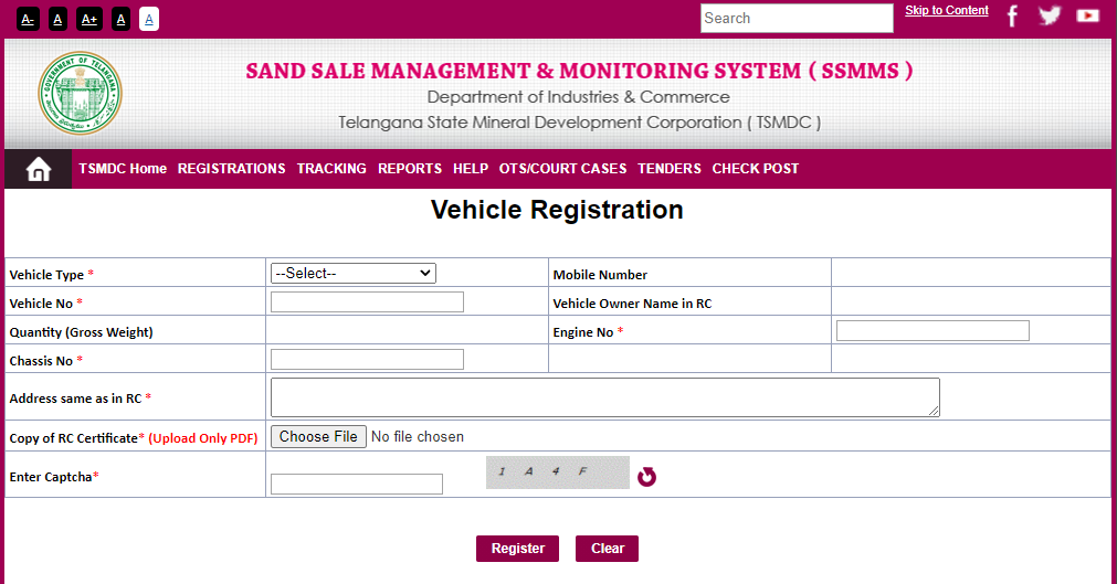 Register A Vehicle