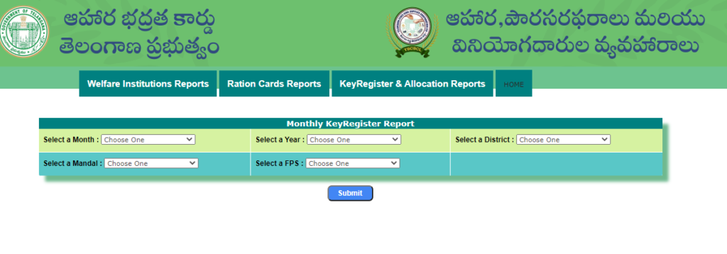 Check Monthly Key Register Report 