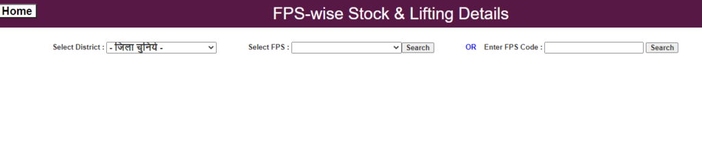  FPS Wise Stock & Lifting Details  