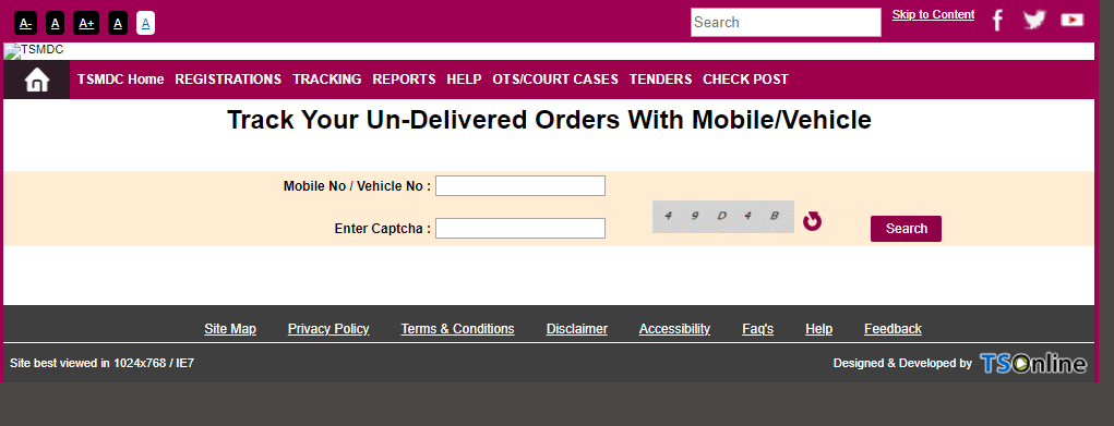 Track Your Order with Mobile/ Vehicle Number 