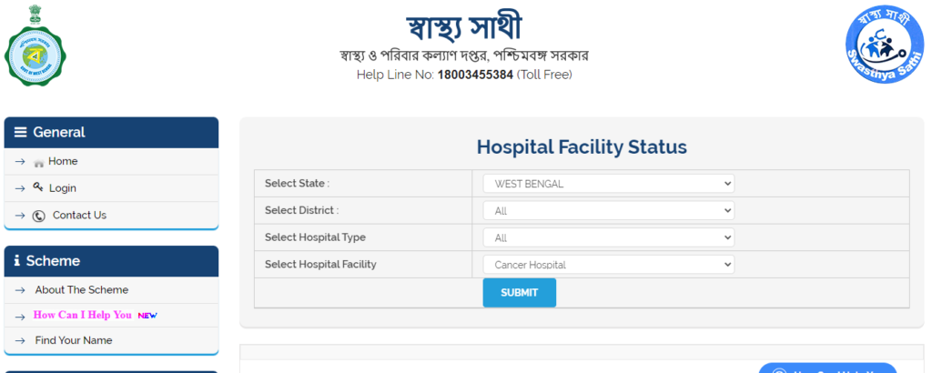View Hospital Facility Status  