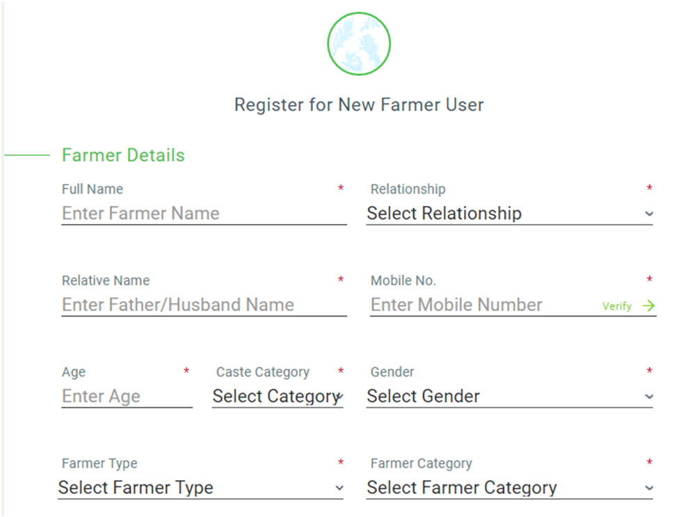 Register For New Farmer User
