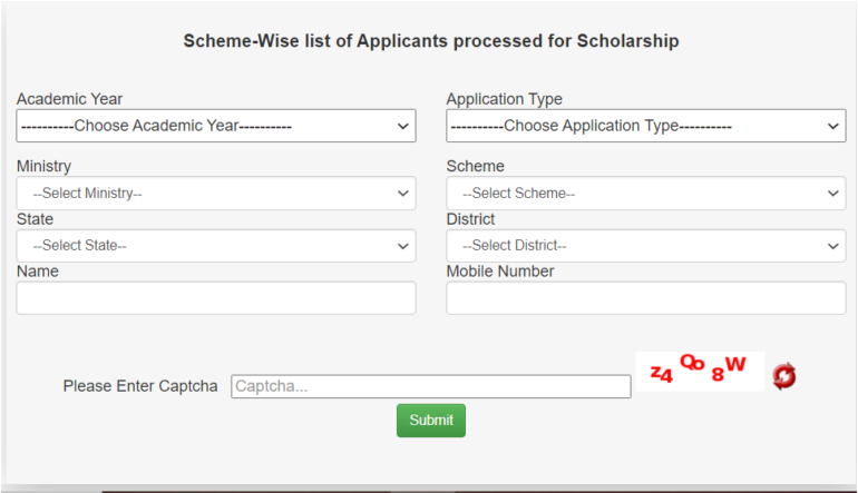 Check Scholarship Sanction List