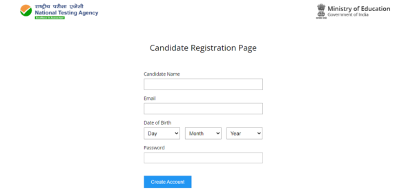 Candidate Registration Page