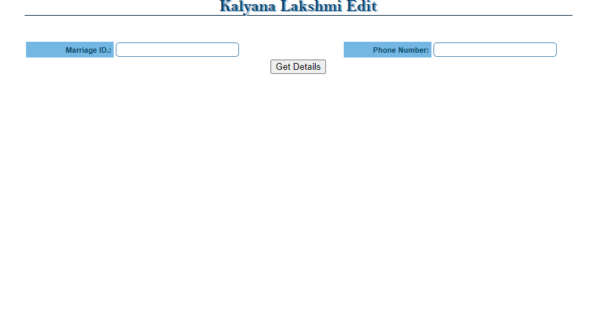 Editing in Application Kalyana Lakshmi Scheme