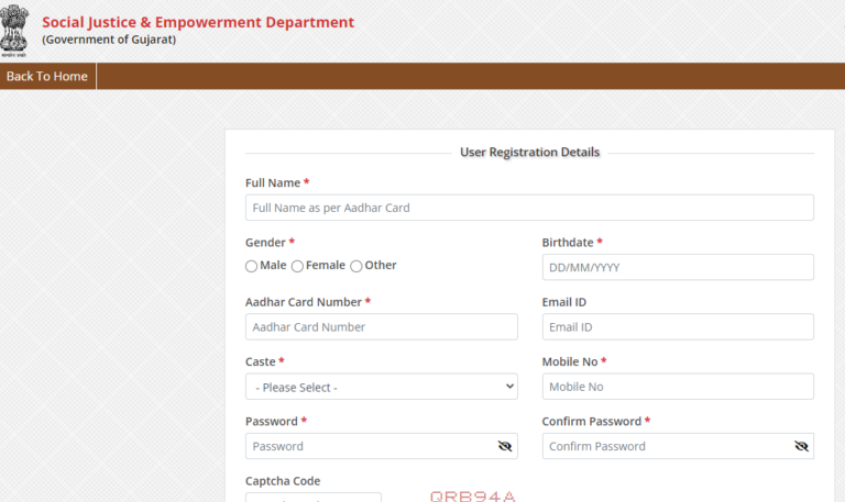 User Registration Details