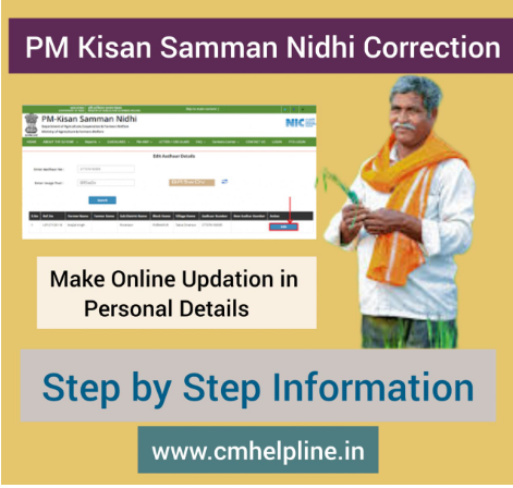 PM Kisan Samman Nidhi Correction